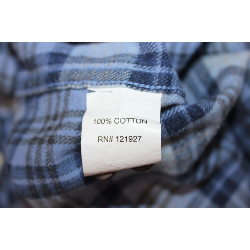 Johnnie-O Hangin Out Shirt Mens Large Blue Plaid Button Down Flannel Sz M - Picture 10 of 10